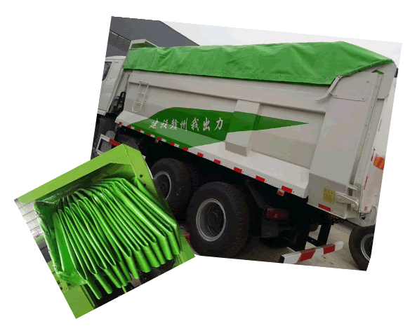 自卸车自动伸缩篷布|渣土车环保盖_自卸车环保盖||长葛市鼎工机械厂