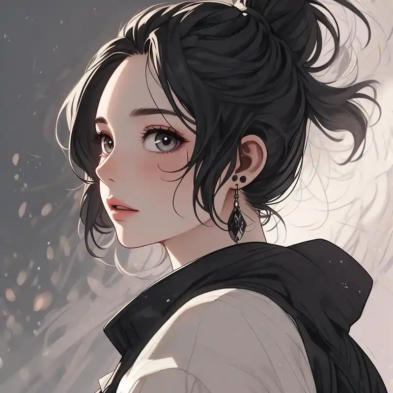 动漫风女生侧脸996996头像精选