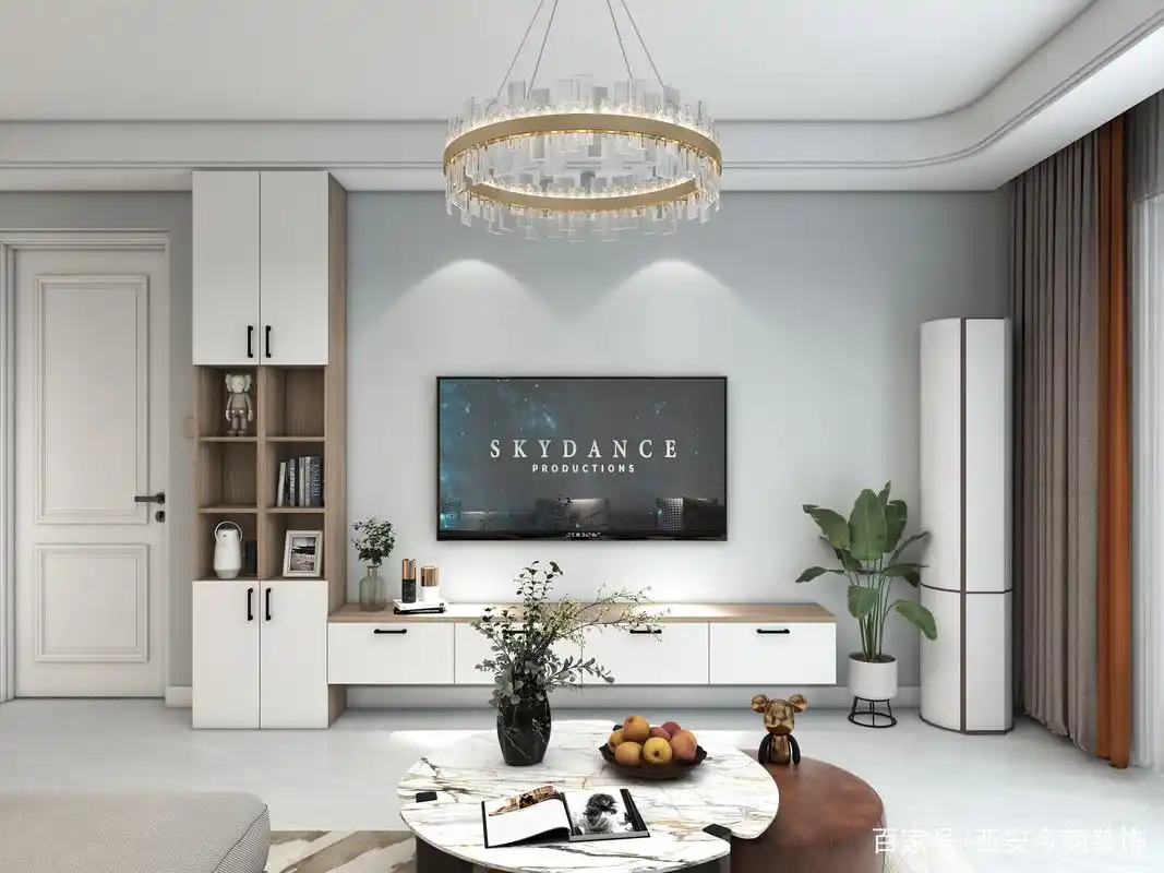 富力开元城125平米三居室现代简约风格