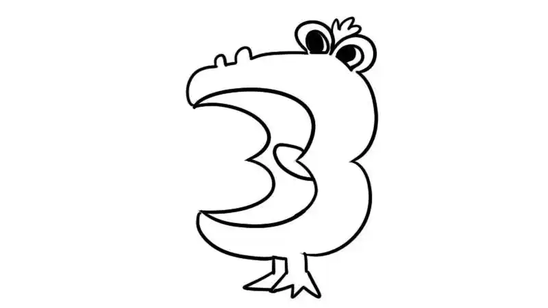 数字画动物的简笔画视频教程