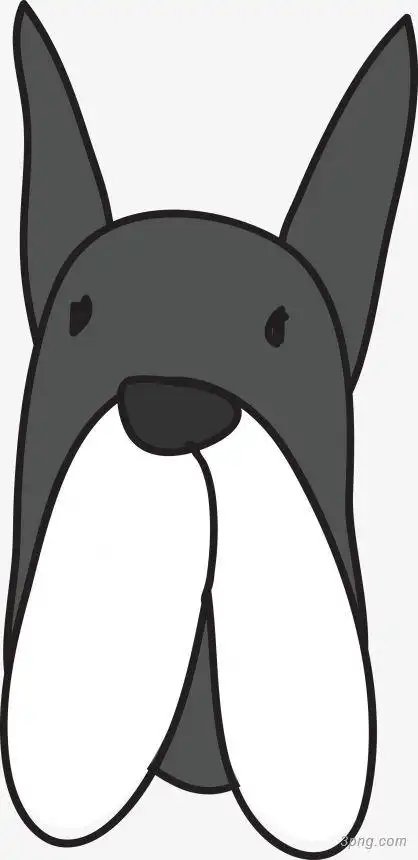 卡通狗狗头像矢量图