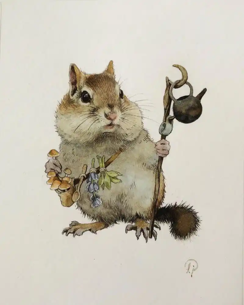 当可爱的小动物会起了才艺,一组水彩小动物插画分享!