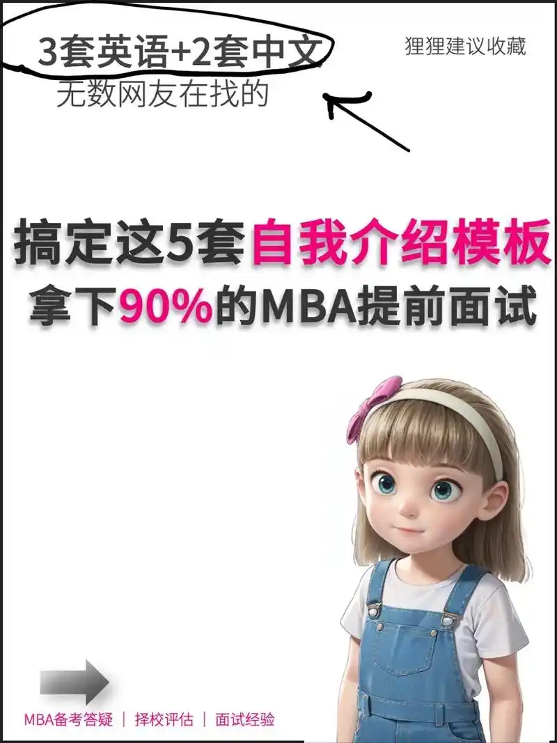 搞定这5套mba自我介绍模板|拿下90x15一共有3套英语自 - 抖音