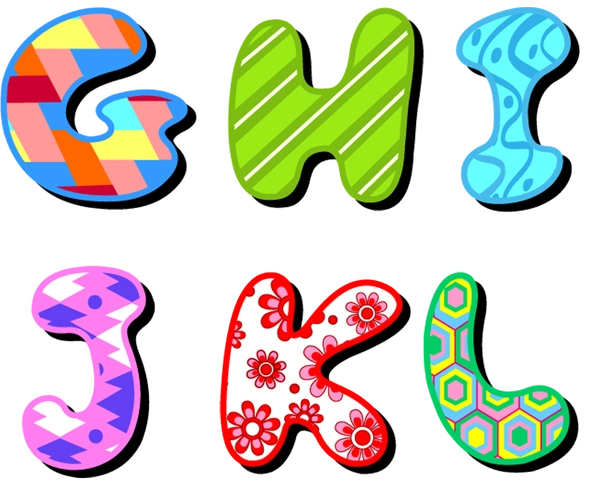 卡通英文字母字体图片大全