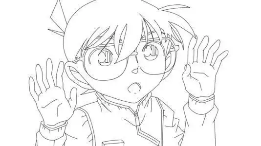 工藤新一全身简笔画