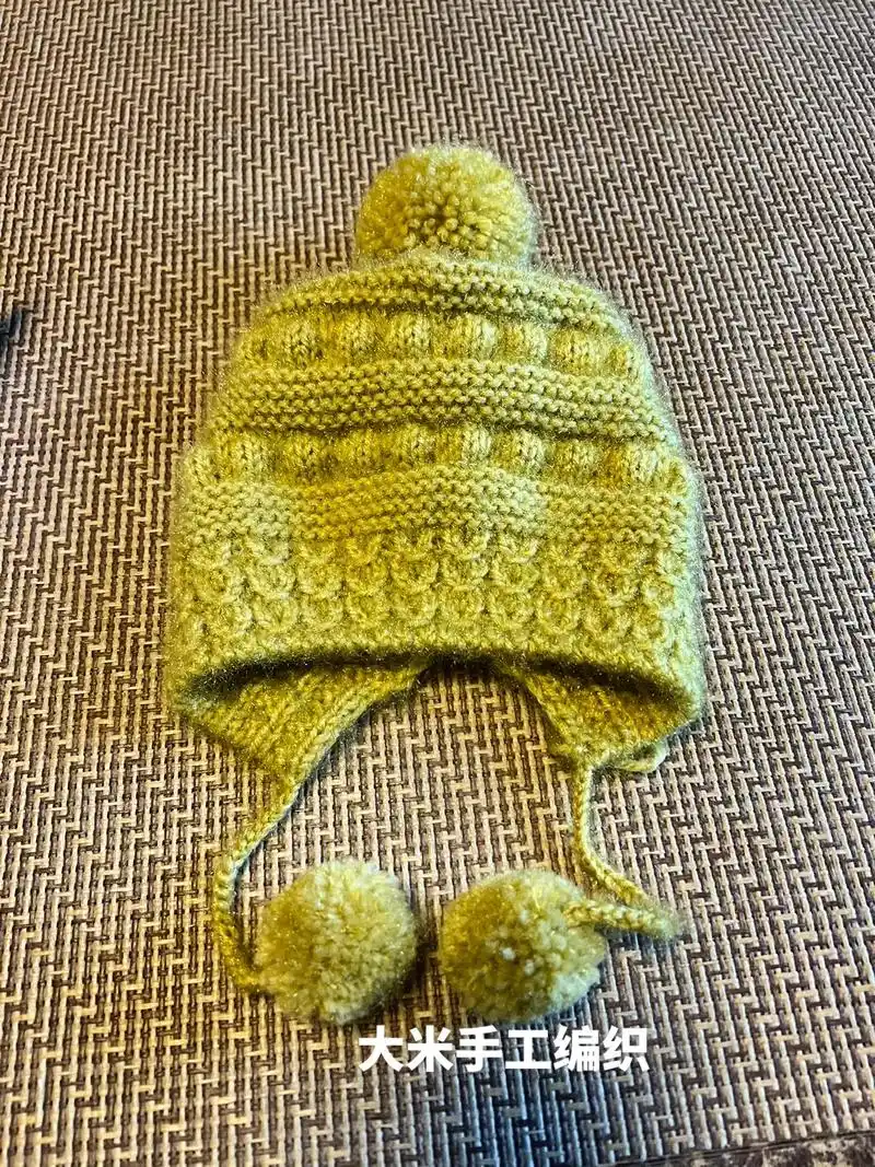 泡泡花护耳帽完工#手工 #护耳帽 #爱手工爱生活 #手工编织 - 抖音