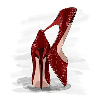 红色高跟鞋素材