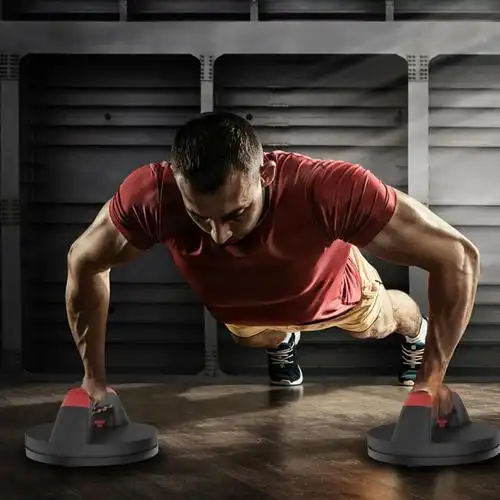 可旋转圆形俯卧撑支架锻炼肌肉胸肌腹肌俯卧撑板健身器材家用俯卧撑