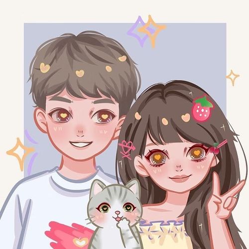 莎庭新款q版情侣卡通人物钻石画diy送男女友纪念日情人节礼物带框自粘