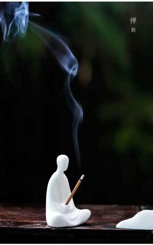 盆景摆件人物小和尚陶瓷人物禅意摆件佛系无相盆景小摆