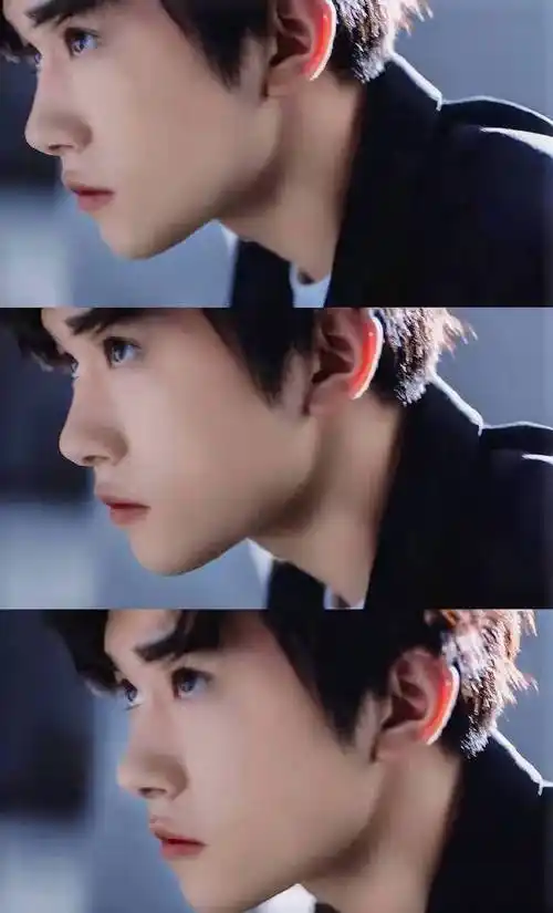 易烊千玺怼脸侧颜照##易烊千玺送你一朵小红花