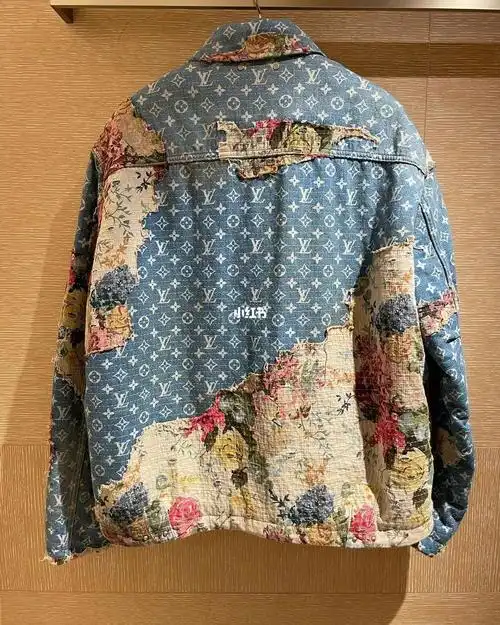 louisvuittonlvfw22拼接花卉牛仔外套