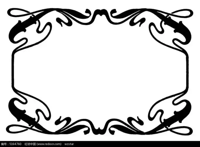 创意花纹长方形边框设计