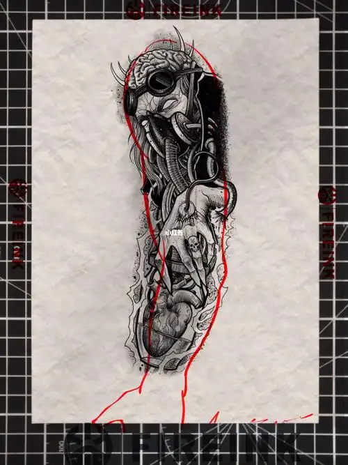 我的纹身分享  #佛山纹身  #设计案例分享  #欧美手稿分享