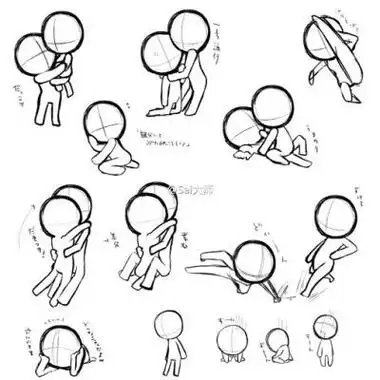 人物简笔画-动作5 手帐简笔画