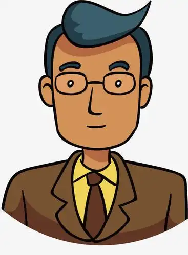 手绘戴眼镜的男人