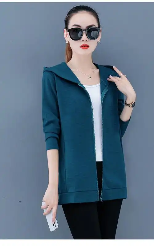 流行短外套女春秋女装新款休闲薄款开衫百搭女士运动外搭上衣