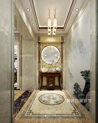 进门玄关装修效果图-中式风格装饰