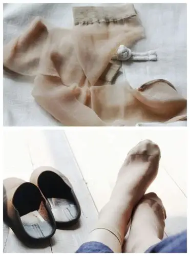 舒适触感优质丝袜超薄水晶丝短袜脚尖加固双/包裸肌透出来