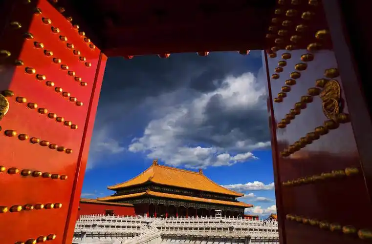 故宫,宫殿,栏杆,横图,彩色,室外,白天,旅游,度假,名胜古迹,门,标志