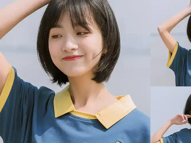 4,看起来就给人一种学生妹的短发发型,那就是今年秋季必剪的减龄短发