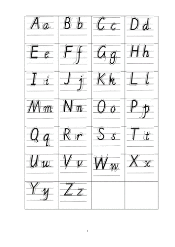 26个英文字母书写标准及练习本a4打印doc8页