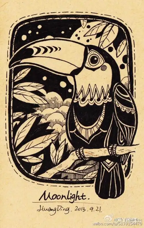 黑白画 线描画 装饰画 儿童画素材