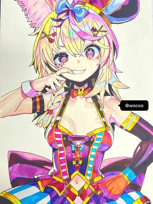 马克笔手绘动漫人物练手