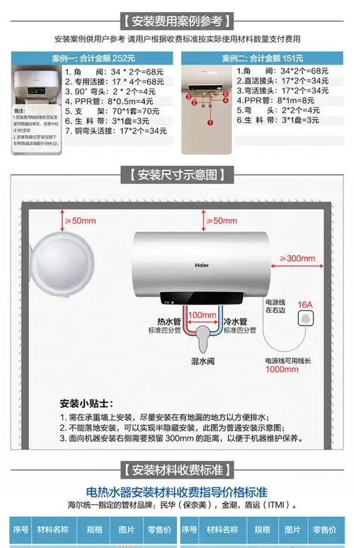 海尔(haier)电热水器1 海尔电热水器60升50家用储水式卫生间洗澡淋浴
