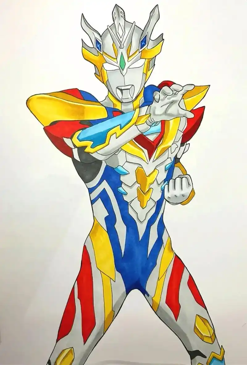 泽塔奥特曼画法.#创作灵感 泽塔奥特曼天爪形态简笔画#奥特曼 - 抖音