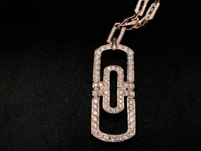 宝格丽回形针项链白金玫瑰金明星同款