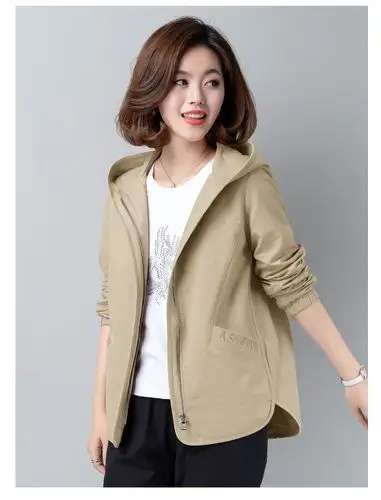 休闲时尚小外套韩版气质潮流上衣女刺绣连帽春秋两季舒适百搭女装