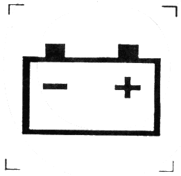 1.22 蓄电池充电指示器和警报信号装置标志,见图22所示.
