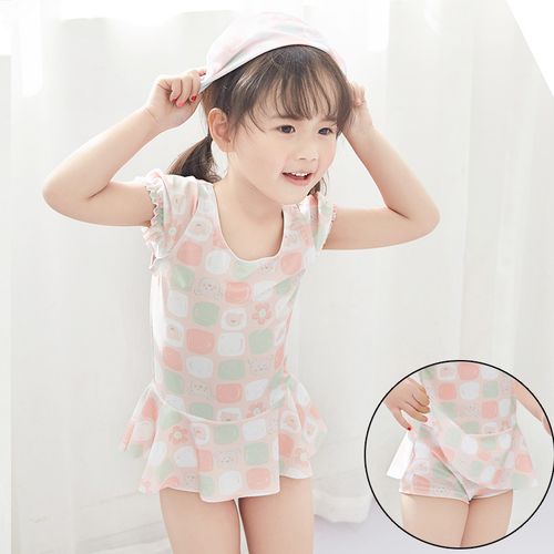 宝宝新款2女孩儿童泳衣3女童宝宝4婴幼儿5连体平角裤6游泳衣7岁穿