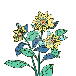 手绘向日葵