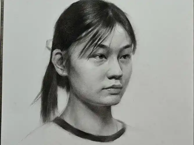 素描人像绘画过程