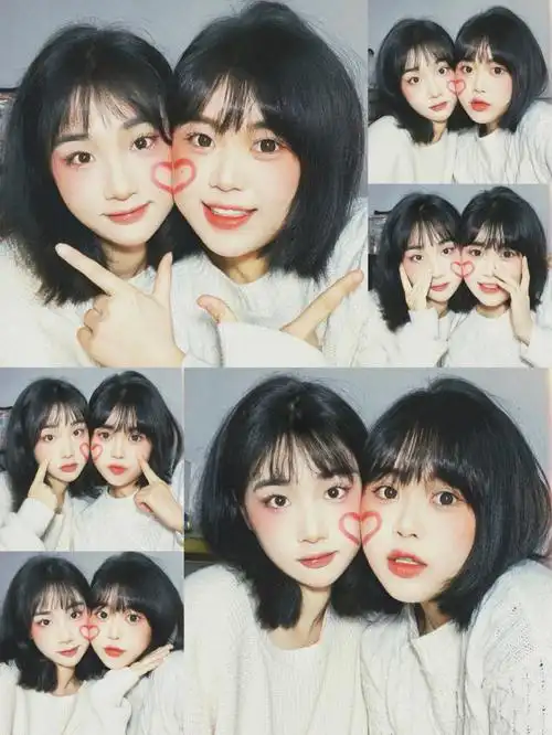 闺蜜双人自拍姿势分享和我的姐妹贴贴