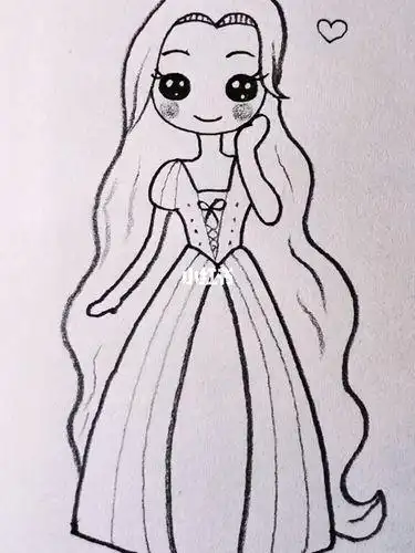 长发公主简笔画简笔画长发公主怎么样教程简笔画教程人文绘画