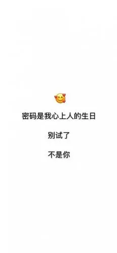 锁屏壁纸壁纸密码是我心上人的生日别试了不是你