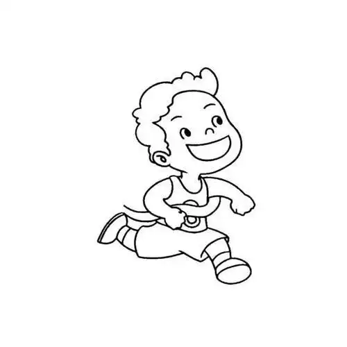 人物动作简笔画   刷牙的动作怎样画人物简笔画小男孩背包的动作