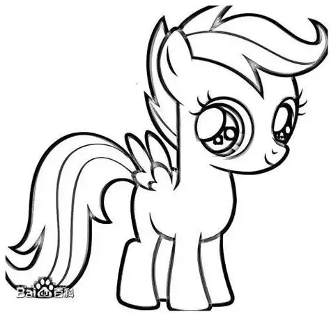 小马宝莉风雪之心简笔画步骤