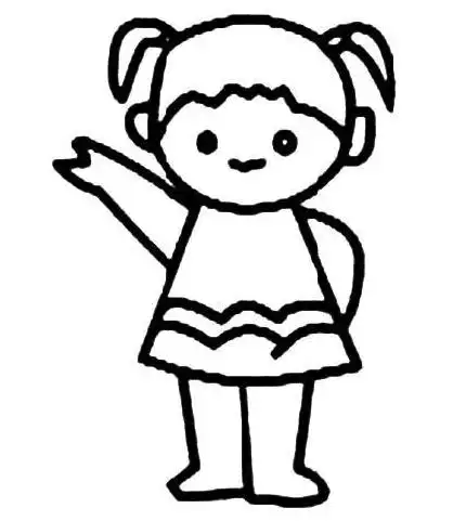 各种姿态的小孩子简笔画小女孩简笔画