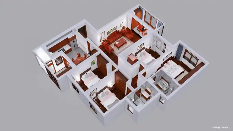 其它风格四室两厅装修设计效果图