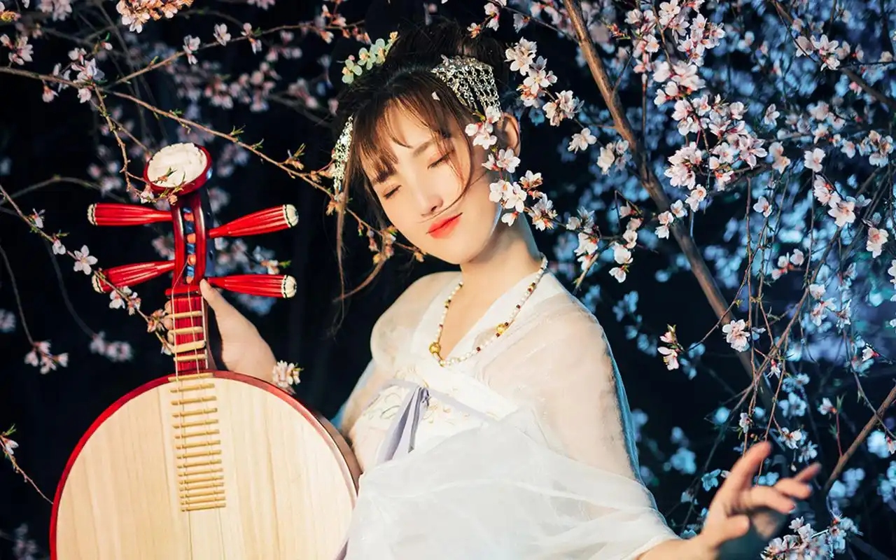 清纯汉服美女唯美唐风高清壁纸