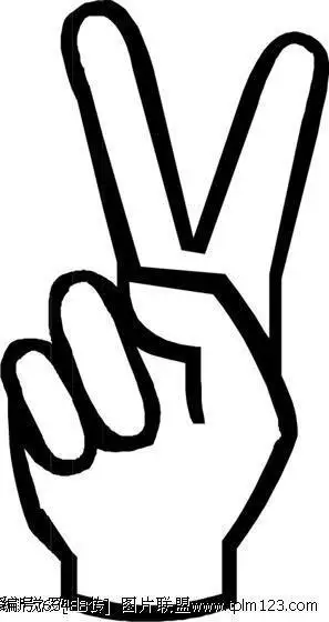 耶可爱手势简笔画