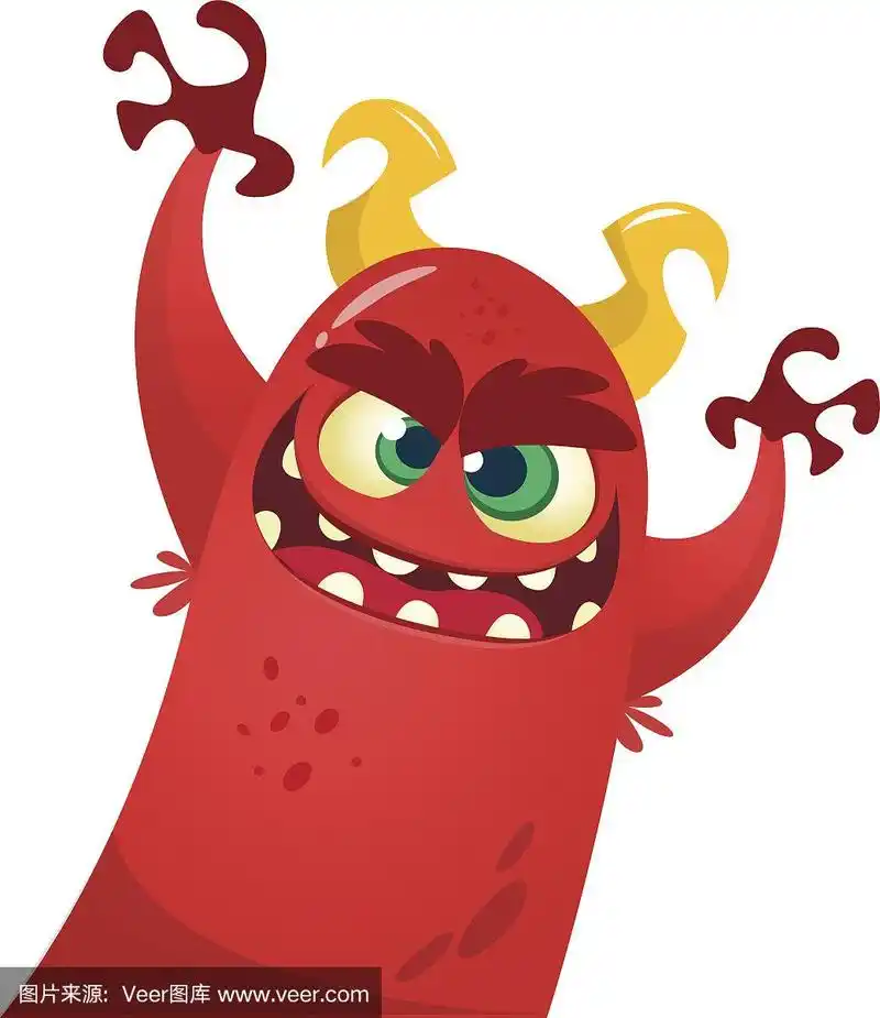 可爱的魔鬼怪物.卡通矢量怪物万圣节