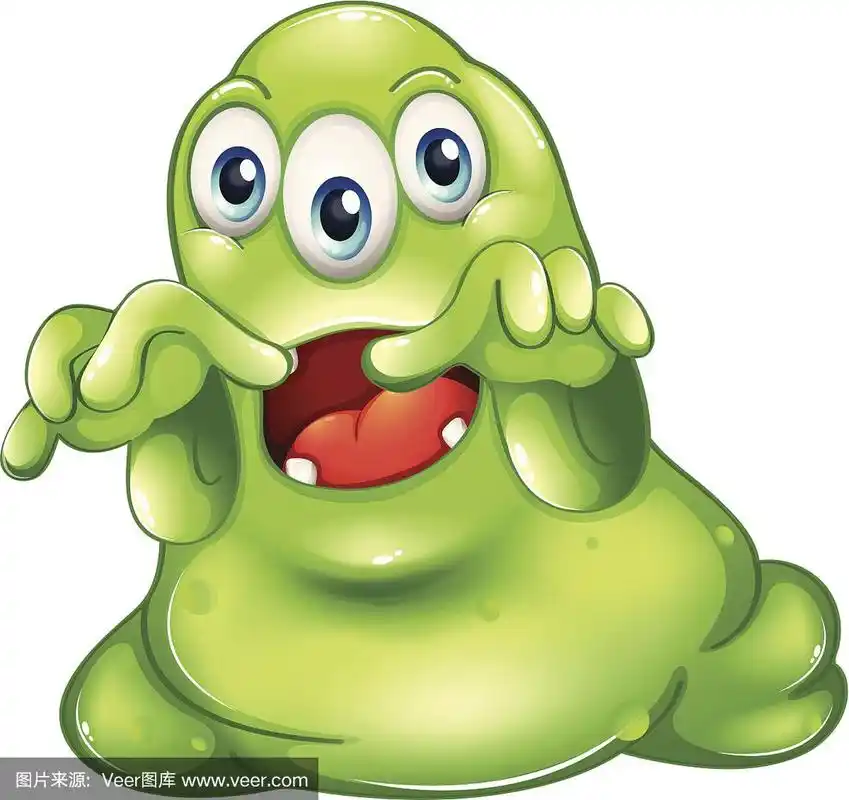 怪物,绿色,背景分离,惊骇,动物牙齿