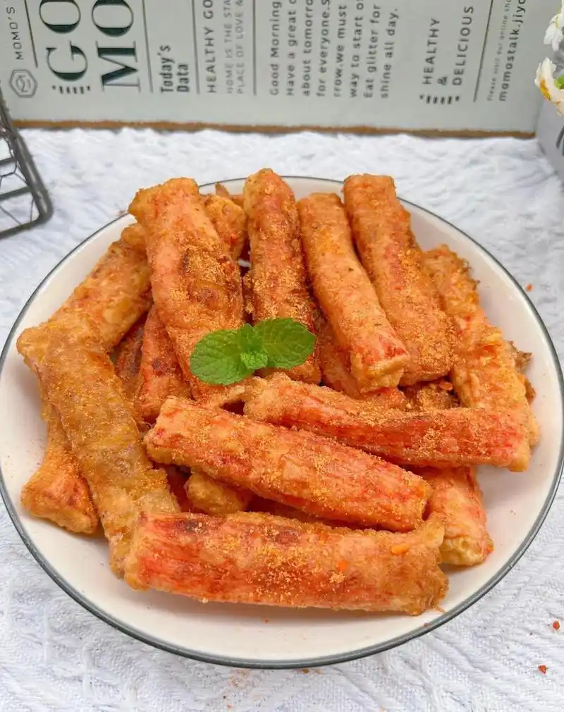 好吃哭了97火爆全网～香酥炸蟹柳|香酥可口 6015萌姐馋了好久的