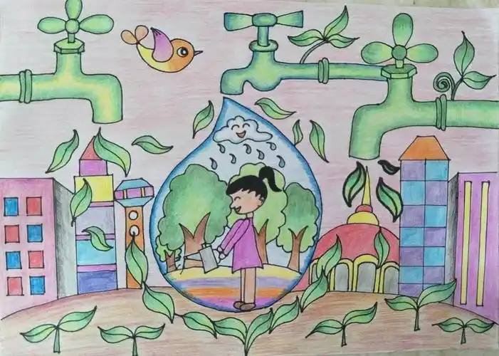 儿童环保绘画作品 环保主题儿童画