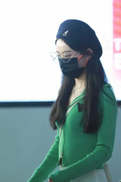 赵丽颖机场饭拍